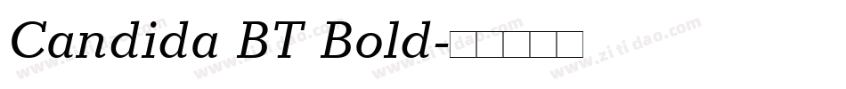 Candida BT Bold字体转换